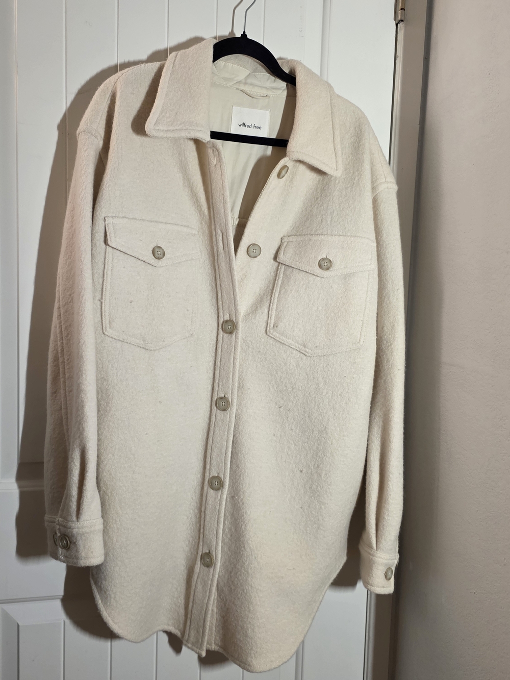 Wilfred Off-White Wool Shirt Jacket